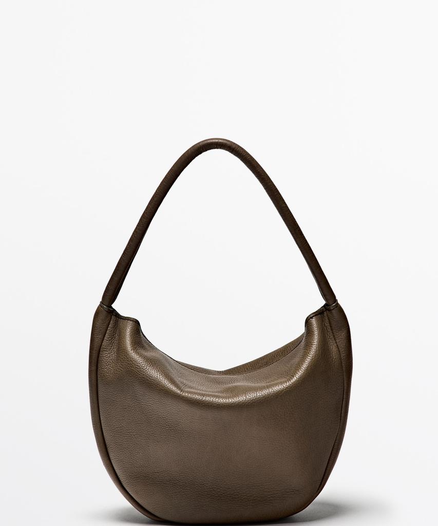 Massimo Dutti Napa Leather Slouch Mini Bag