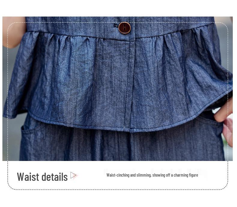 Stylish Summer 2025 Denim Jacket & Wide-Leg Pants Set