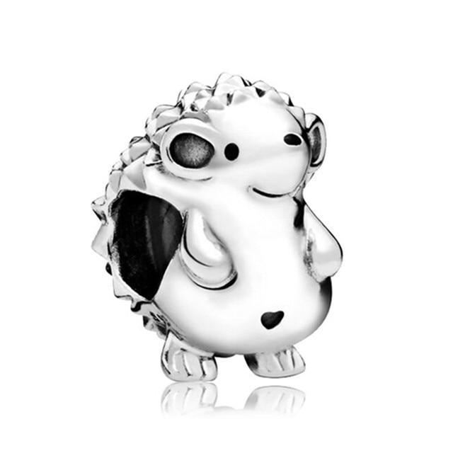 Silver Animal Cat Panda Rabbit Rabbit Lion Owl Unicorn Horse Jewelry Pendant Bracelet DIY Fit Original Bracelet