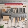 Современная настенная подставка для ножей и кухонных принадлежностей из нержавеющей стали с подставкой для палочек для еды и несколькими крючками