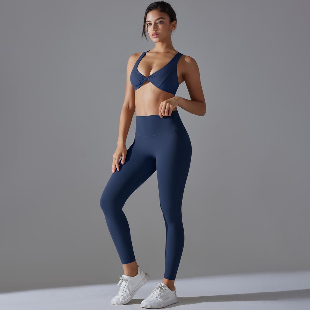 Auroth Женская спортивная одежда для йоги с открытой спиной и рукавами, жилет с высокой талией, спортивные леггинсы, комплект для фитнеса, одежда для тренировок в спортзале