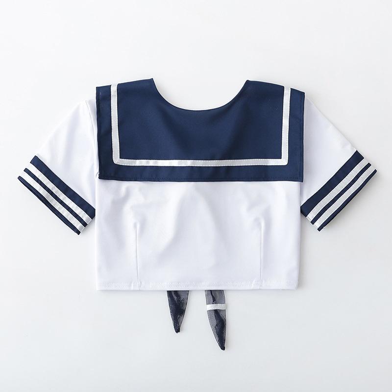 Cute Japanese Girls Cosplay School College Student Uniform Role Play Costume Women Mini Skirts and Blouse Set Lingerie