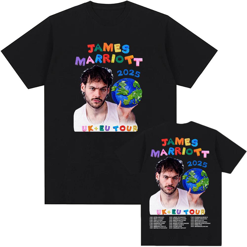 James Marriott UK EU Tour 2025 Tshirt Summer Oneck Fashion Graphic Tshirts Short Sleeve Unisex Women T Shirt Unisex Streetwear