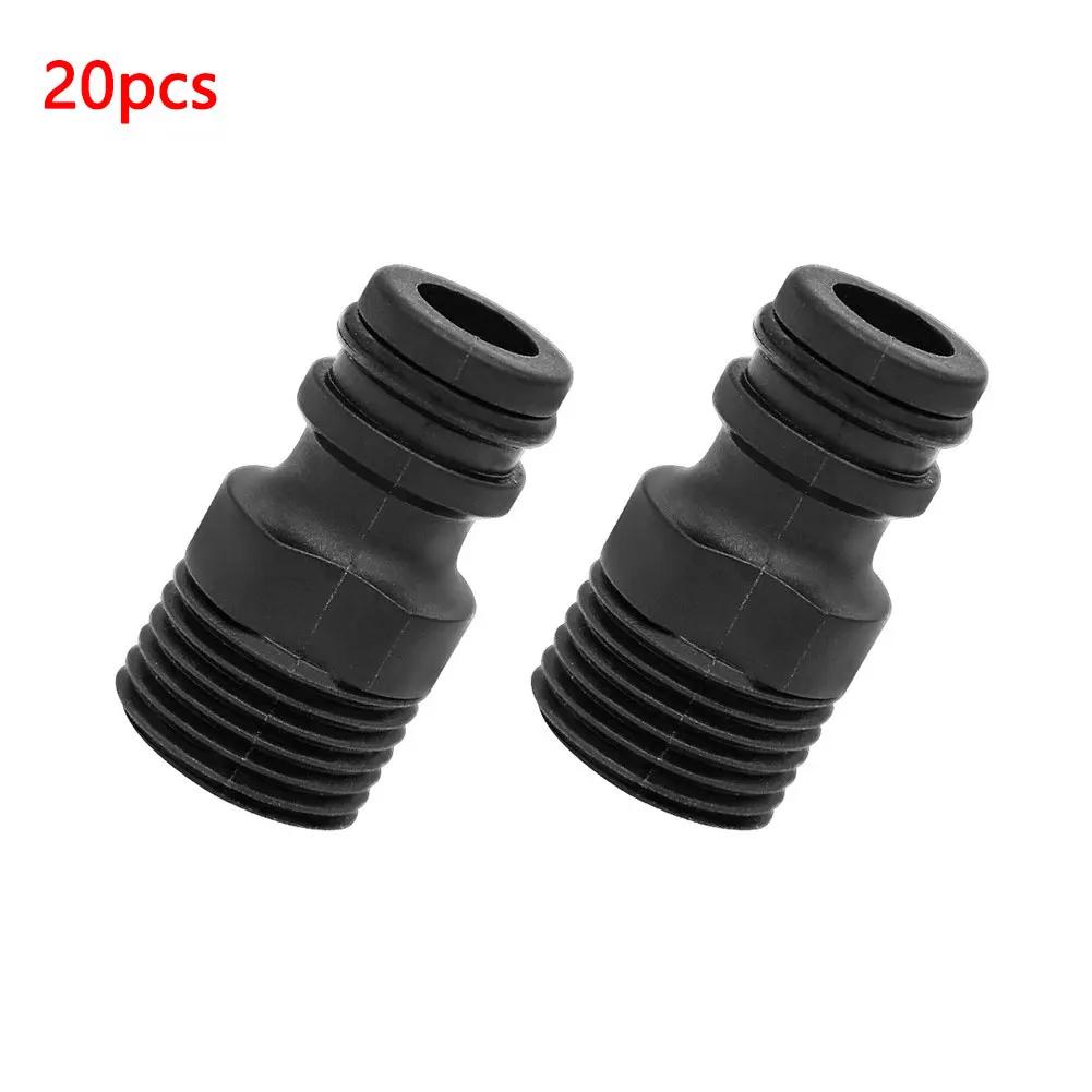 2/20PCS 1/2" BSP Threaded Tap Adapter, Quick Connectors for Garden Hose, Irrigation Pipe Fittings for Home Gardening
