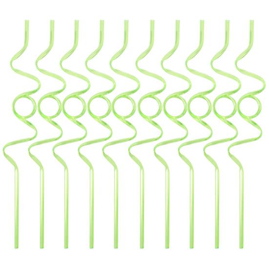 10 шт., фигурная декоративная соломинка, устойчивая к укусам, многоразовая, с гладкими краями, забавная