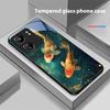 Китайский Ветер Рыба Для Xiaomi Redmi 13C Note13 12 Pro Plus 5G Note 9 13T Pro POCO X6 F5 F6 Черный Чехол для телефона из закаленного стекла