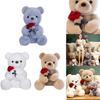 Giant Teddy Bear Stuffed Animals With Rose Soft Stuffed Bear Doll Valentine's Day Birthday Gifts For Kids Girlfriend Plush Toy