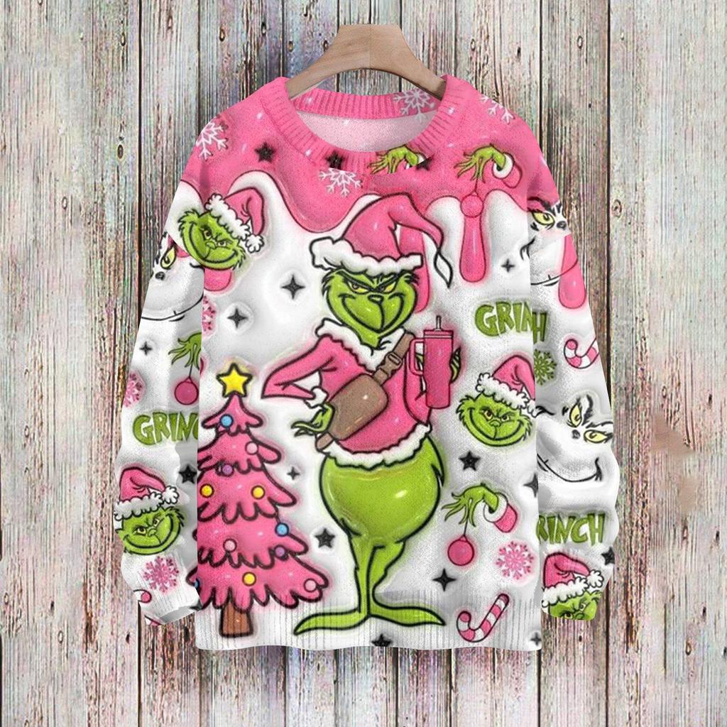 Christmas Sweatshirts For Women Knit Sweater Cute Shirt Fall Crewneck Pullover Tops