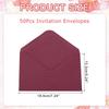50Pcs 7x5 Inch Invitation Envelopes A7 Greeting Card Envelopes V-Flap Envelopes Card Sleeves for Mailing Wedding Birthday Gift