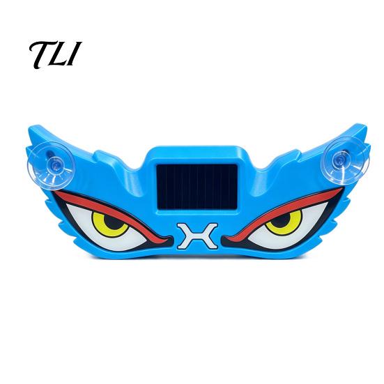 Solar Car Warning Lights Demon Eye Window Light with Suction Cup, Rechargeable Devil Auto Glass Decoration Lamp, LED Windshield Lamp for Auto,