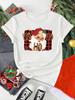 Women Christmas Santa Claus Printed T Shirt Christmas Xmas Gifts Cartoon Top Tshirt Harajuku Fashion New Year T-shirt