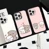 Мультяшный Милый Кот Чехол для Телефона Для iPhone 17 16 15 14 11 12 13 Pro Max Plus Pro Цветной Серебряный Чехол