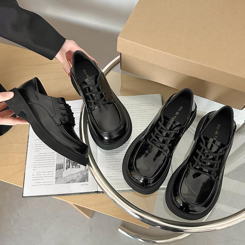 Thick-soled Skirt Small Leather Shoes Women's Autumn 2025 New British College Style Loafers Retro Casual Versatile Single Shoes