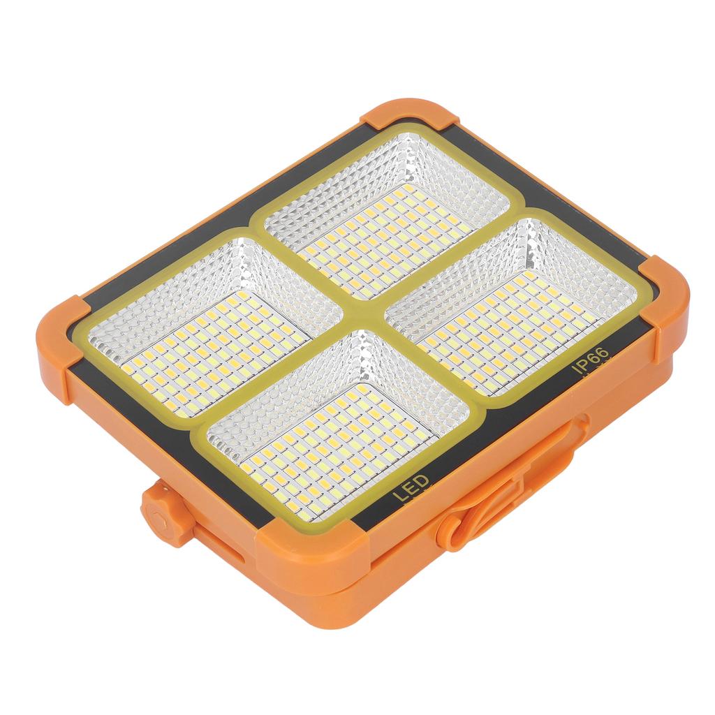 100W Solar Work Light 4 Gear Adjustable IP66 Portable Solar Flood Light for Emergency Garage Pond