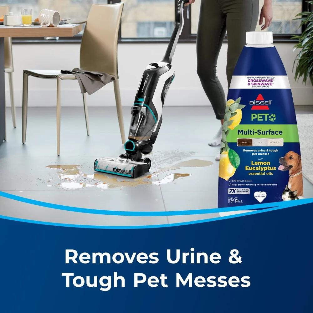 PET Мультиповерхностный очиститель для пола Лимон Эвкалипт Без разводов Безопасный для детей и домашних животных Удаляет стойкие загрязнения Эффективный для твердых полов и ковров