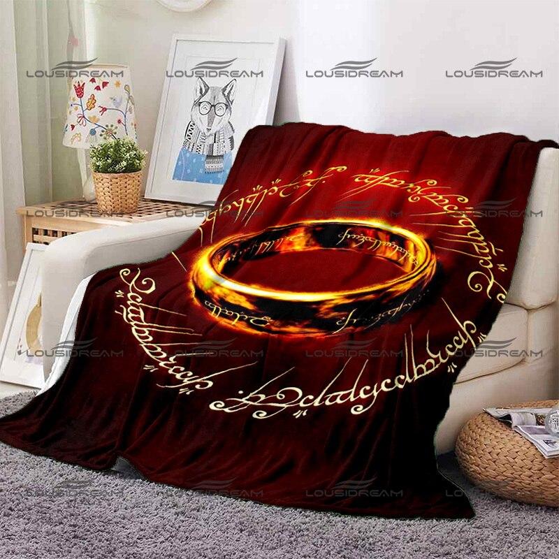 Классические элементы фильма, декоративное фланелевое тонкое одеяло, одеяло с узором «Ужас Глаз Саурона», портативное домашнее одеяло для путешествий, офиса