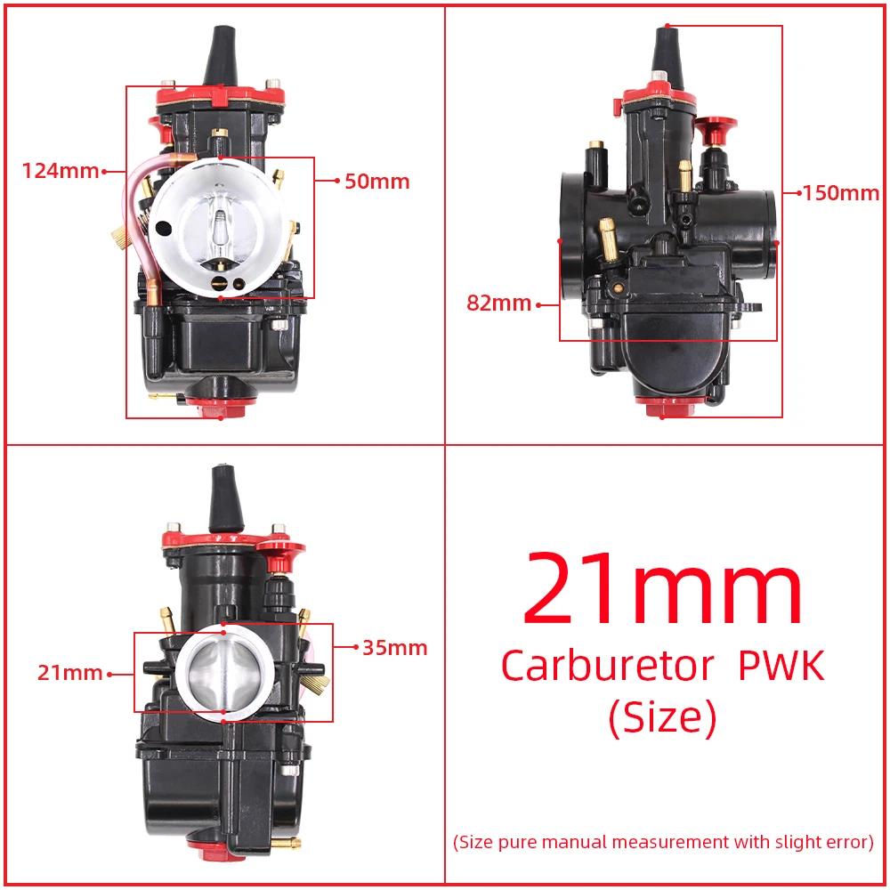 Motorcycle modified Universal Case For Maikuni Black PWK Carburetor KR150 21MM 24MM 26MM 28MM 30MM 32MM 34MM with Power Jet