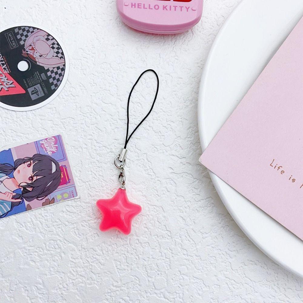 Keychain Phone Hanging Rope Pendant Mobile Phone Chain Star Phone Strap  Girl Jewelry