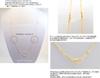 Royal Jewelry Платина 850 Золото 18 карат Зеркальное Кольцо 14кгф Цепь Длинное Ожерелье 85см [ROYAL JEWELRY] (ПТ850)