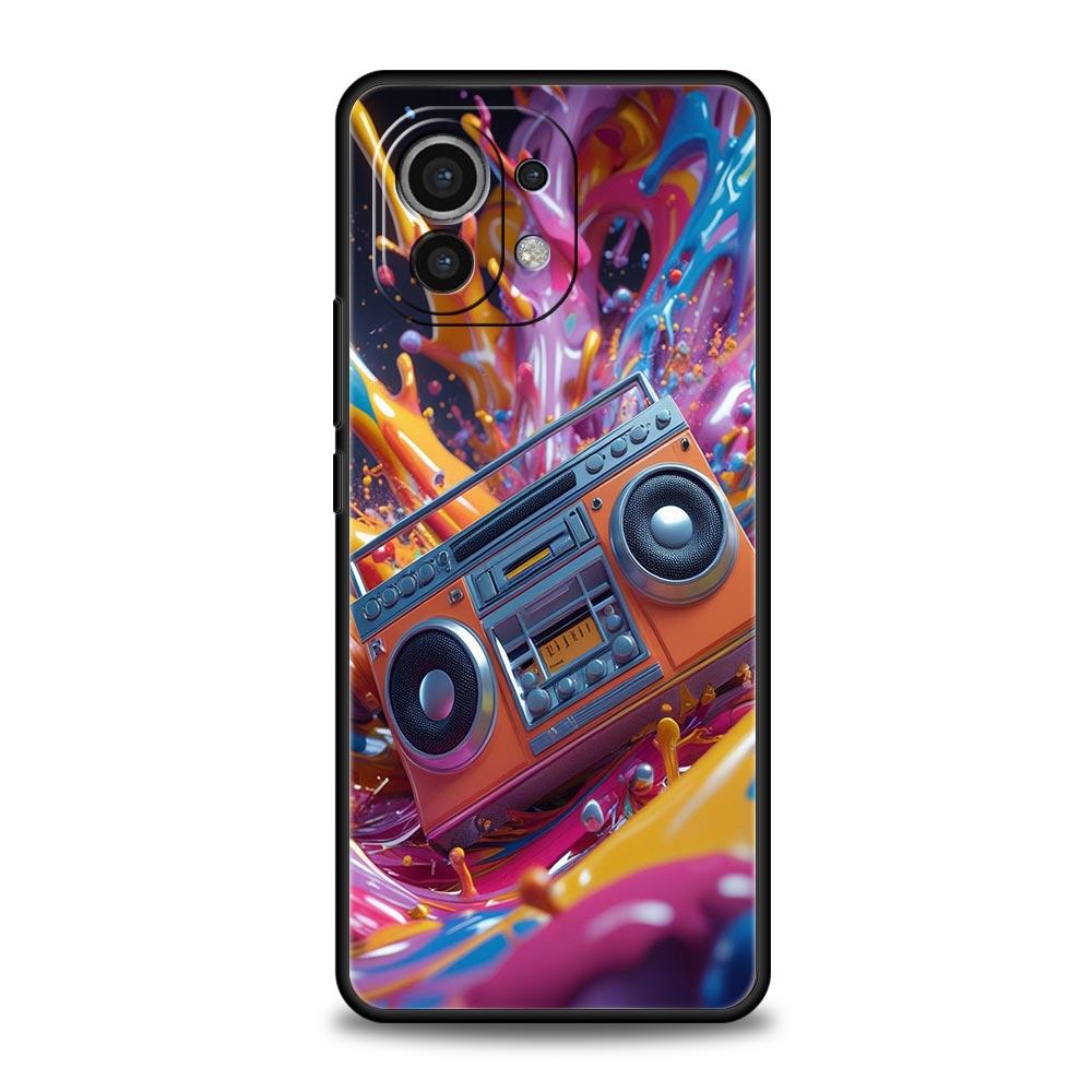 Ретро Диктофон Чехол для Телефона для Xiaomi Mi 17 15 14 13 12 11 Ultra 15T 14T 13T 12T 11T Pro Lite 5G Мягкий ТПУ Чехол-Сумка