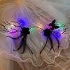 LED Fairy Deer Ear Headband Elk Ears Kids Head Wear Halloween Glowing Antler Hair Hoop  Photo Props