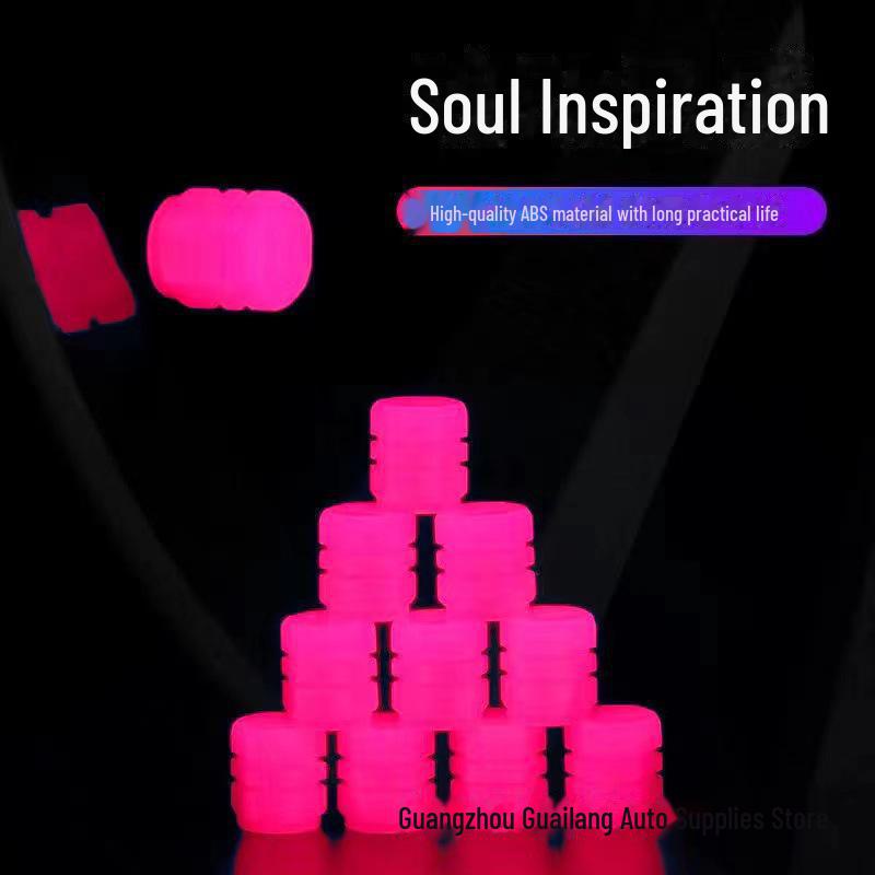 Разноцветные светящиеся колпачки для вентилей шин для автомобилей и мотоциклов