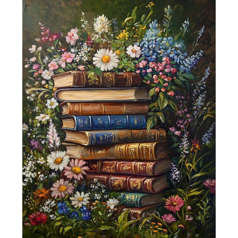GATYZTORY Diy Painting By Numbers Flower Book Landscape Coloring By Numbers Artwork Diy Gift Paint Kit On Canvas Paint Set