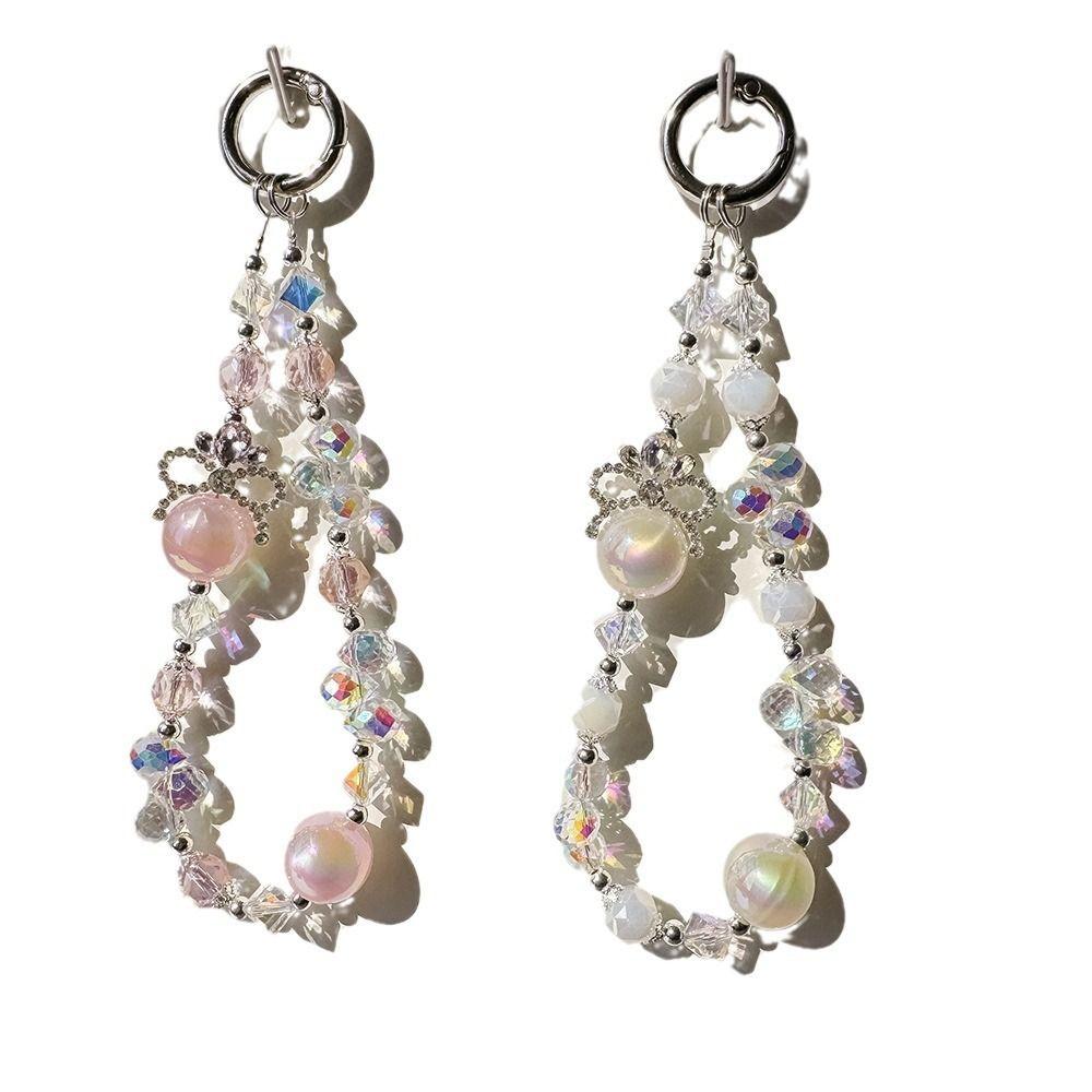 Хрустальные бусины-короны Шнурки против потери Хрустальный браслет на запястье Цепочка для телефона Подарок на Новый год для девочек