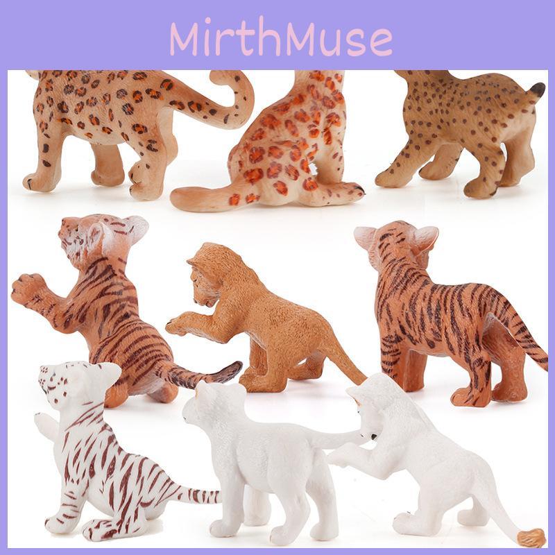 Realistic Tiger Lion Wildlife Baby Figures Pvc Collectible For Childrens Educational Gifts