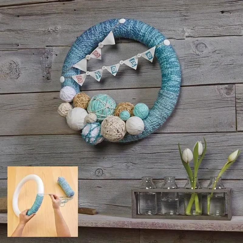 1PC DIY Model Wedding Party Decorations Polystyrene Foam Ring Festival DIY Supplies Round Ring ForDIY Crafts 5/7/8/10/12/15/20cm