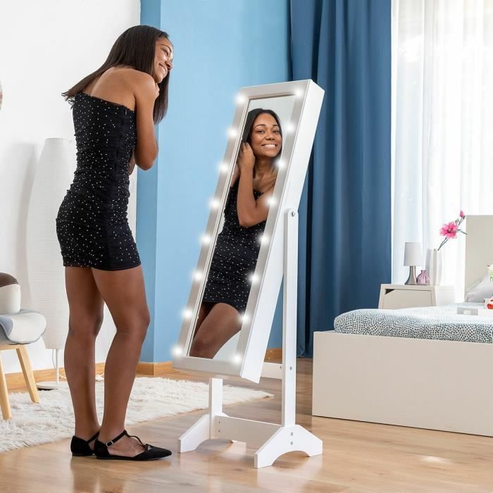 Шкаф для украшений - InnovaGoods - Зеркало на подставке - LED - Современный дизайн - Многофункциональный 2-в-1