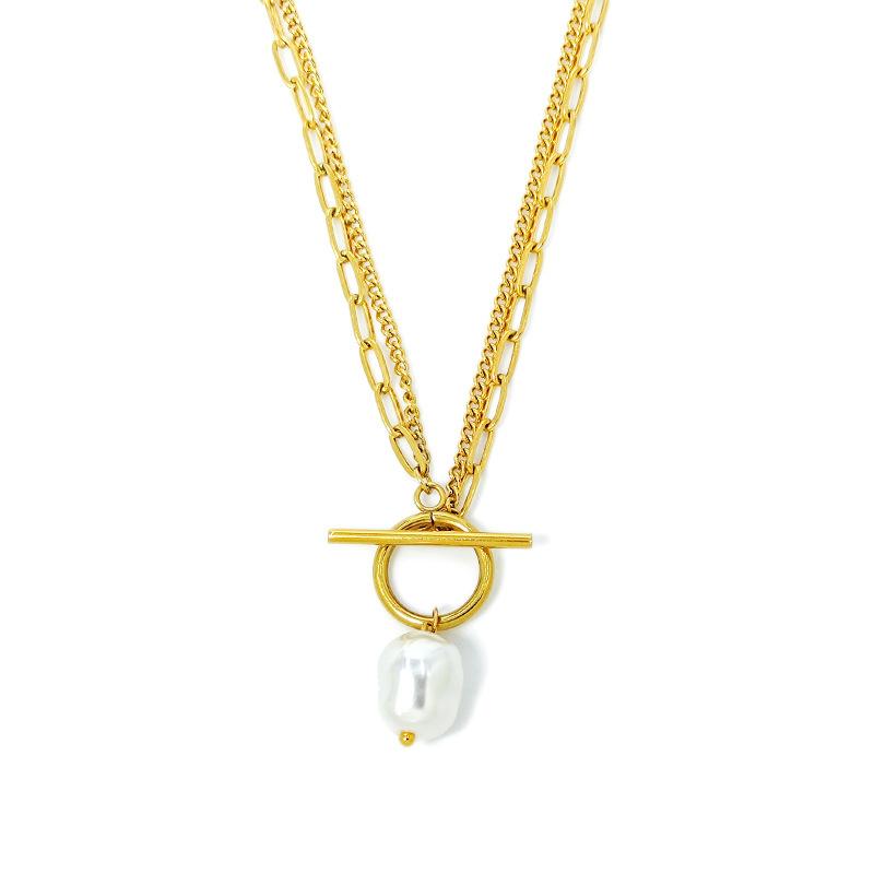 Тренд Элегантные Ювелирные Изделия Свадебное Ожерелье-Цепочка с Подвеской в виде Большой Жемчужины для Женщин Модное Ожерелье-Чокер из Белого Искусственного Жемчуга