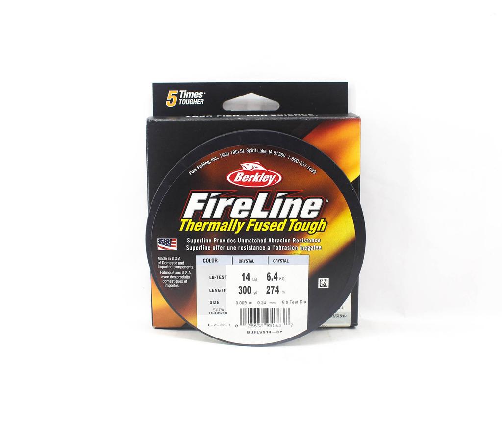 Berkley Плавленый кристалл Fireline, 300 ярдов, 14 фунтов, белый (1637 г.)