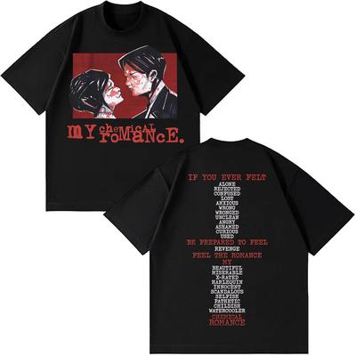 Футболка Rock Band My Chemical Romance Мужская Стильная Футболка Мужская Женская Оверсайз Хлопковая Свободная Летняя 2025 Хип-Хоп Модная Одежда