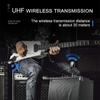 Беспроводная гитарная система, перезаряжаемый гитарный передатчик, приемник, УВЧ, регулируемая громкость для
