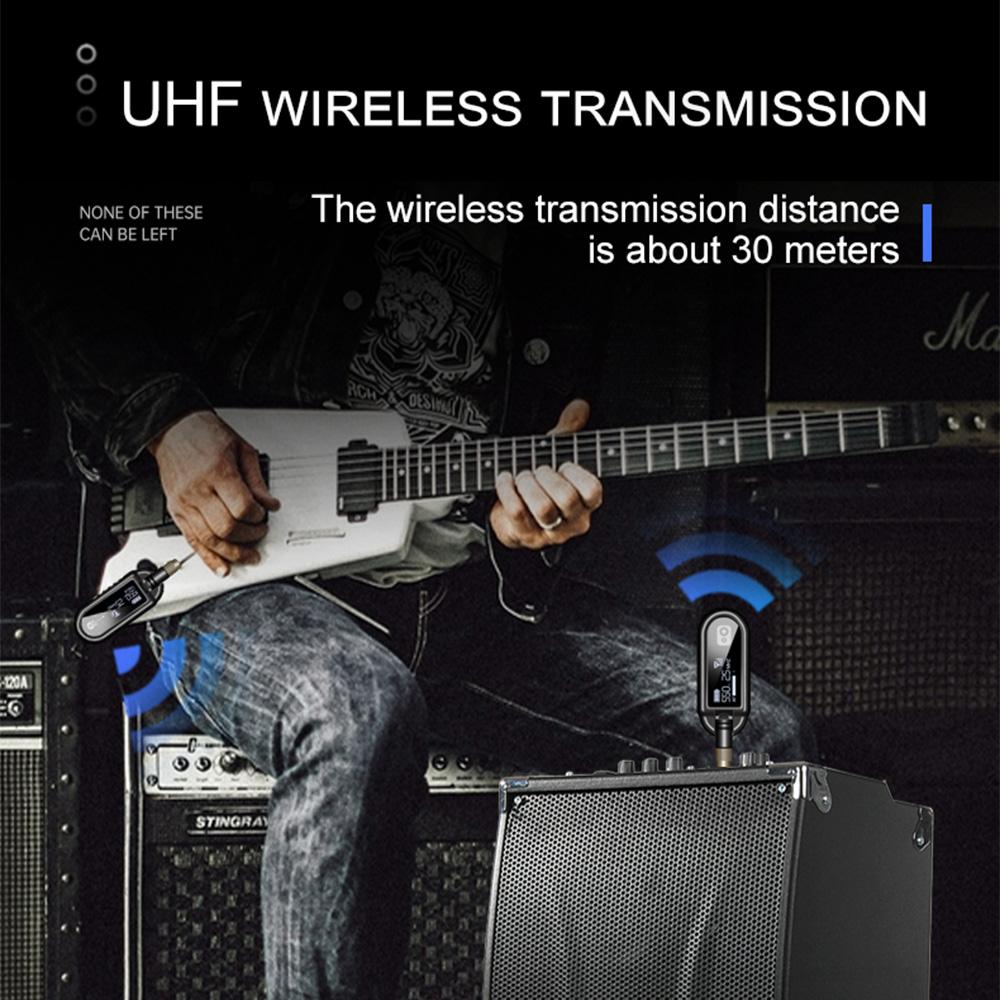 Беспроводная гитарная система, перезаряжаемый гитарный передатчик, приемник, УВЧ, регулируемая громкость для