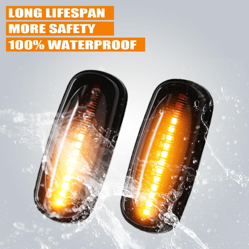 Динамический плавный светодиодный боковой габаритный фонарь для Land Rover Discovery 2 1999-2004 Defender Freelander 1 2002-2005