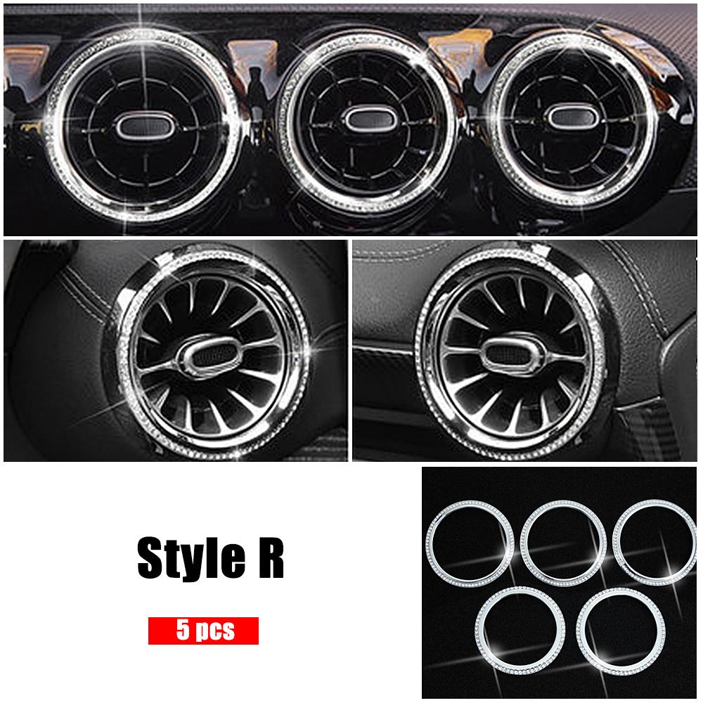 For Mercedes Benz B Class W247 B180 B200 B220 B250 Interior Central Console Decoration Refit Crystal Diamond Ring Trim