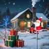 Lawn Decorative Light Solar Santa Claus Watering Can LED Light Solar Powered Outdoor Waterproof Christmas Pathway Decoration