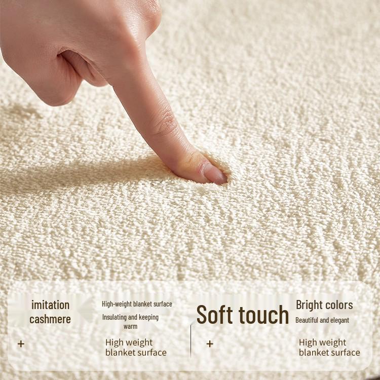 Детский мультяшный плюшевый прикроватный коврик - Искусственный кашемир, Милый и утолщенный напольный коврик для спальни девочки.