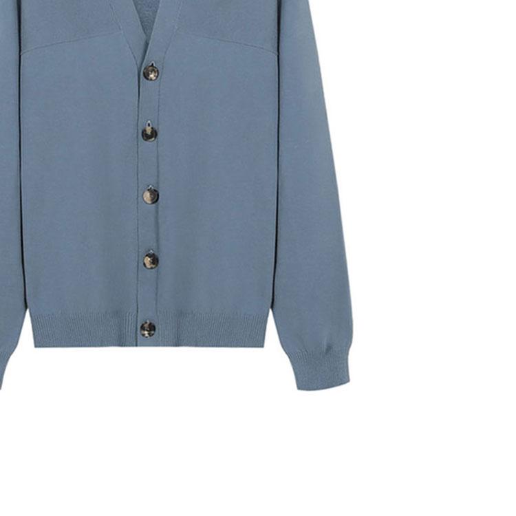 KENZO Knitwear Men's Blue V-neck Moderate Cardigan FB55CA5813TB-67