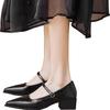 French Mary Jane Single Shoes Women's Sheepskin Version 2025 New Spring and Summer Temperament Pointed High Heels Single Shoes Women's One-word Buckle