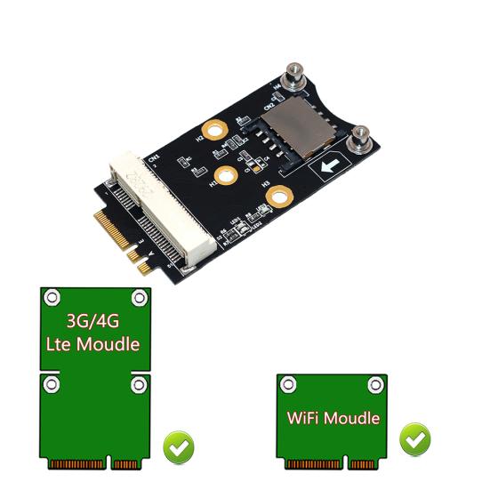 Mini PCI-E to M.2 NGFF Key A/E Adapter Converter with SIM Card Slot