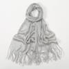 Sun Protection Dresses Shawls Gold Silver Wedding Scarf Summer Pashmina  for Women