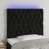 VidaXL LED Headboard Bedroom Furniture Single Bed Accessory Headboard Interior Black 3122804
