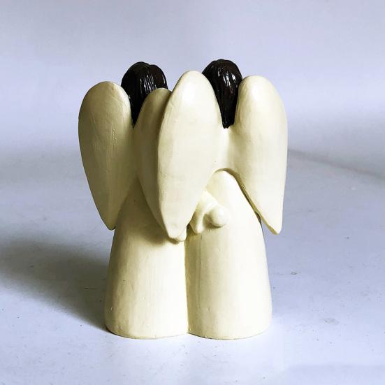 Angel Ornament Exquisite Workmanship Friendship Angel Statue Resin Angel Sculpture for Home Decoration