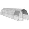 VidaXL Chicken Coop with Roof 2.5x12x2.25 M Galvanized Steel, Walk-in Chicken Run, Accessible Chicken Enclosure, Cage To 3328530
