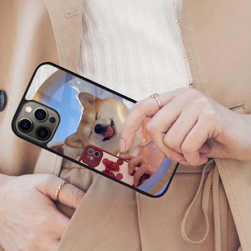 Playful Shiba Inu Pattern Magnetic Phone Case For APPLE iPhone 17 Air 16 14 13 12 Pro Max 15 Plus Wireless Charge MagSafe Cover