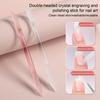 2Pcs/Set Glass Cuticle Pusher Nail File Easy Cleaning Double Sided Glass Manicure