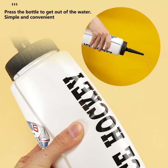 Спортивный чайник без запаха, хоккейный узор, многоразовый, 1 л, MTB, дорожный велосипед, велосипедная бутылка, уличная наполняющая вода